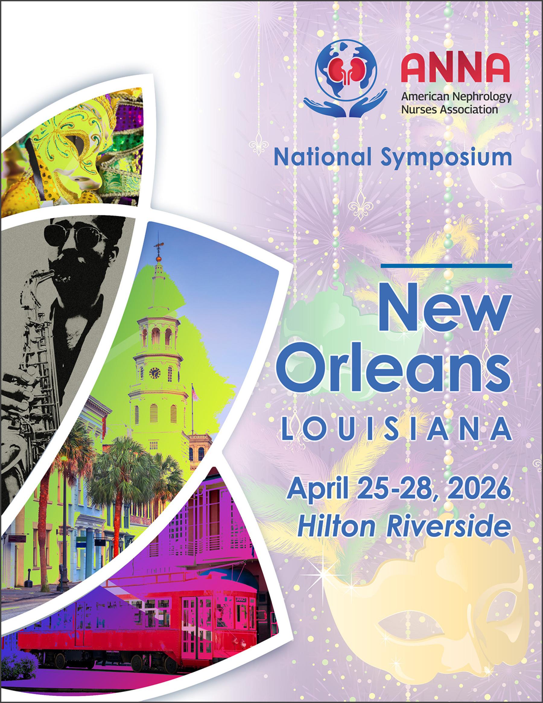 Flyer for the 2026 ANNA National Symposium, April 25-28, 2026; New Orleans, LA.
